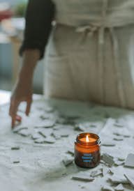 Candle on the desk