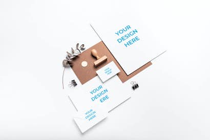 Branding with a stamp and paper clips