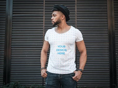 Free customizable T-shirt mockups from Smartmockups