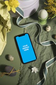 iPhone 11 in the Easter scene